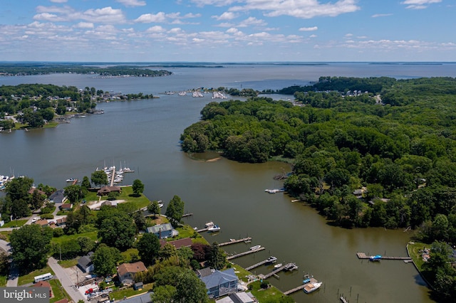 drone / aerial view of a large body of water