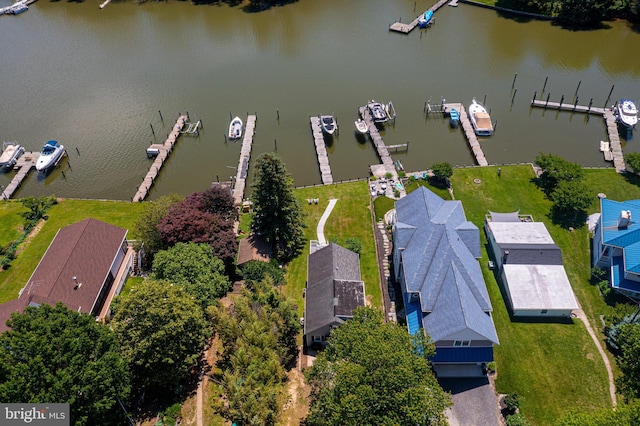 bird's eye view of a large body of water