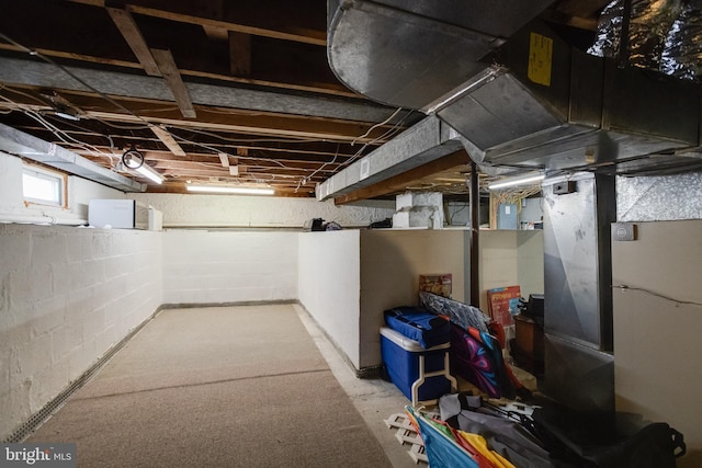 view of basement