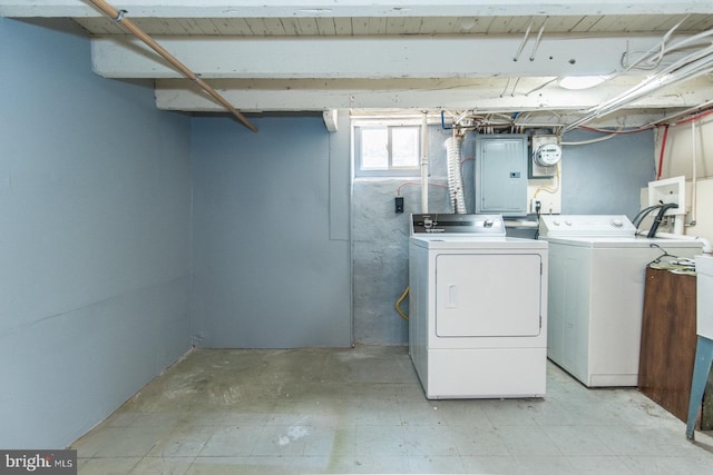 3539 Almond St, Philadelphia, PA 19134 - laundry room featuring washer and clothes dryer and electric panel