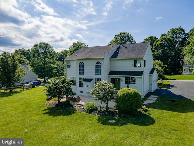 294 Arthur Ave, Port Deposit, MD 21904 - rear view of house with a garage, asphalt driveway, a patio, and cooling unit