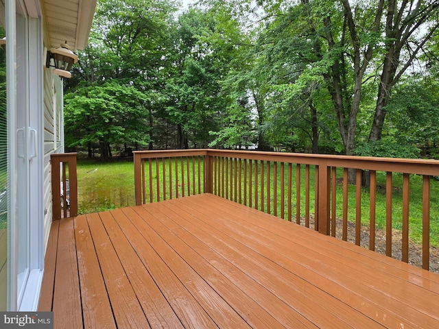 585 Andrew Dr, Southampton, PA 18966 - wooden terrace featuring a yard