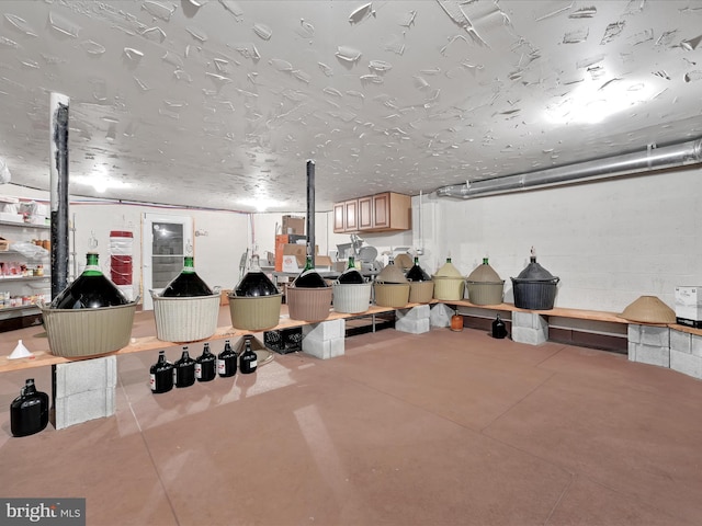 view of finished basement