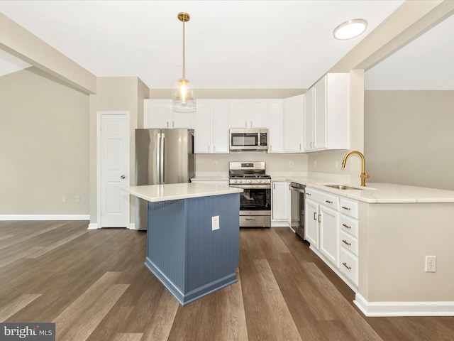 5534 Upshur, Frederick, MD 21703 - kitchen with appliances with stainless steel finishes, a sink, and dark wood finished floors