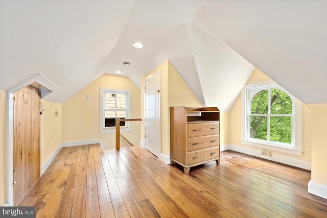 213 N Queen St, Chestertown, MD 21620 - bonus room featuring light wood-style flooring, lofted ceiling, and baseboards