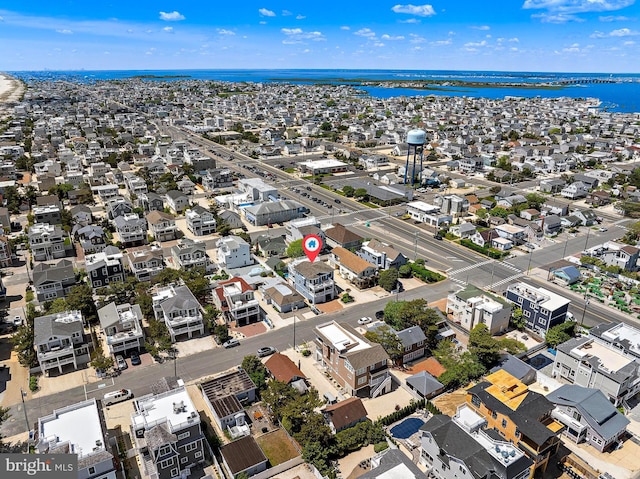 38 N 10th St, Surf City, NJ 08008 - aerial perspective of suburban area featuring a large body of water