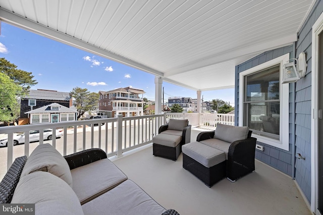 38 N 10th St, Surf City, NJ 08008 - view of patio featuring a residential view and a balcony