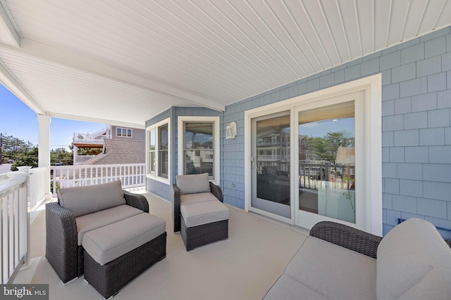 38 N 10th St, Surf City, NJ 08008 - view of patio featuring a balcony