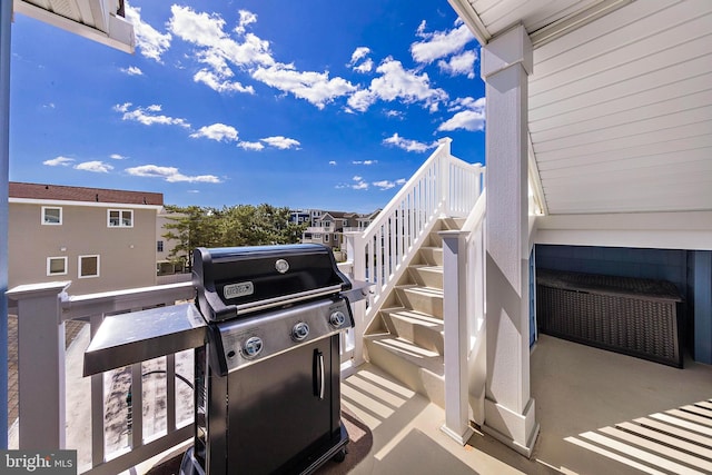 38 N 10th St, Surf City, NJ 08008 - view of patio featuring stairs and a grill