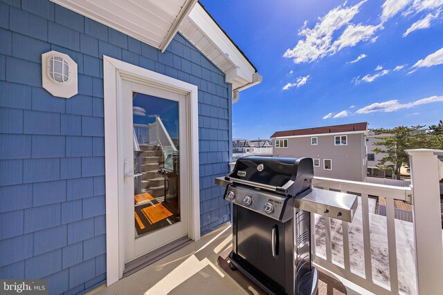38 N 10th St, Surf City, NJ 08008 - view of patio with grilling area and a balcony