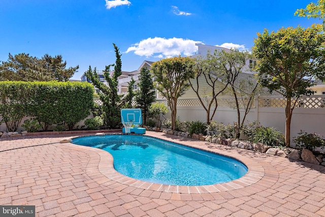 38 N 10th St, Surf City, NJ 08008 - view of swimming pool featuring a fenced backyard and a patio