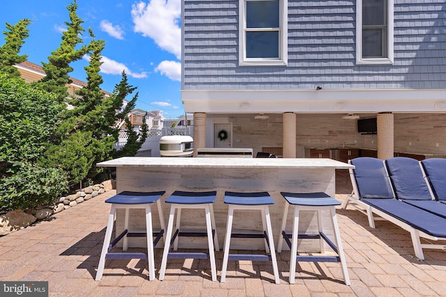 38 N 10th St, Surf City, NJ 08008 - view of patio featuring a bar