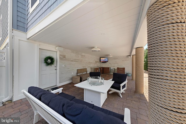 38 N 10th St, Surf City, NJ 08008 - view of patio with an outdoor living space