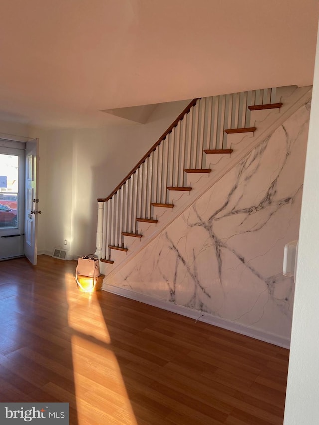 4014 Lansing St, Philadelphia, PA 19136 - staircase with wood finished floors and baseboards