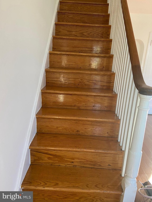 4014 Lansing St, Philadelphia, PA 19136 - stairway featuring wood finished floors