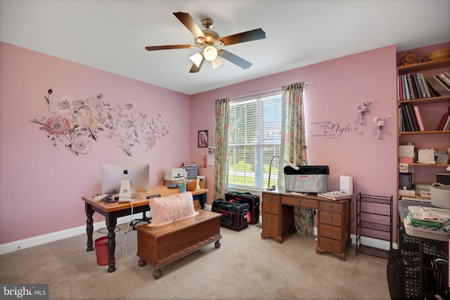 26248 Tranquility View Ct, Mechanicsville, MD 20659 - carpeted office with ceiling fan and baseboards