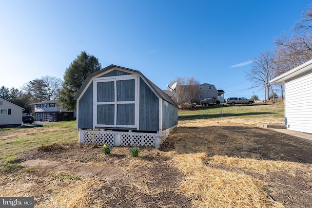 view of shed