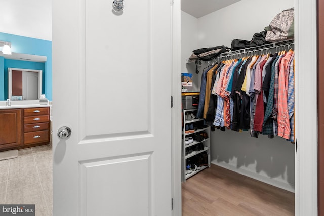 1209 Stevenage Ct, Abingdon, MD 21009 - walk in closet featuring light wood finished floors and a sink