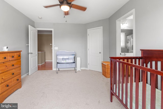 1209 Stevenage Ct, Abingdon, MD 21009 - carpeted bedroom featuring baseboards and a ceiling fan