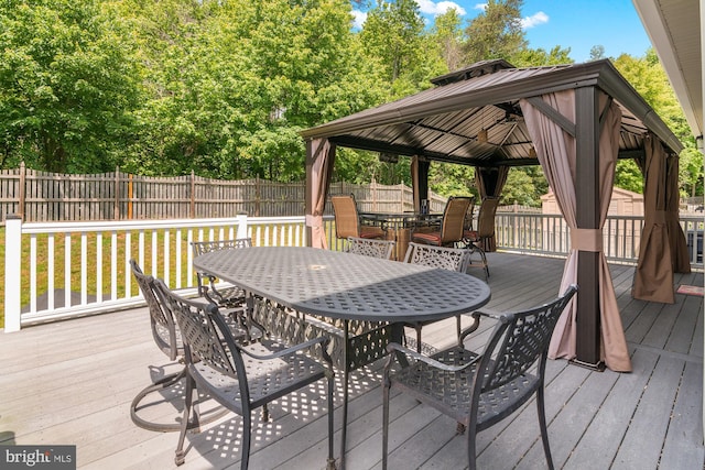 1209 Stevenage Ct, Abingdon, MD 21009 - deck with outdoor dining area and a gazebo