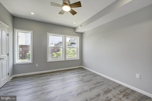 832 19th St NE Unit B, Washington, DC 20002 - unfurnished room with plenty of natural light, wood finished floors, baseboards, and recessed lighting