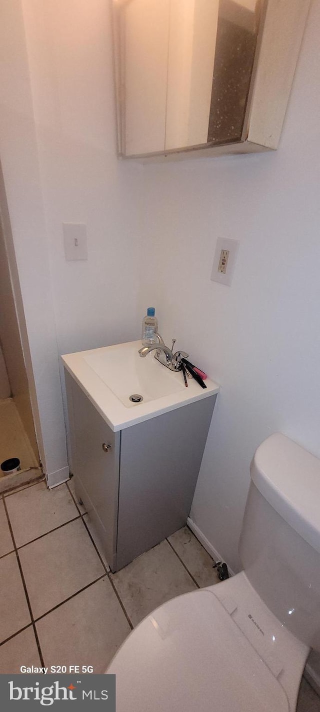 218 Stroud St, Wilmington, DE 19805 - full bath with vanity, tile patterned floors, and a stall shower