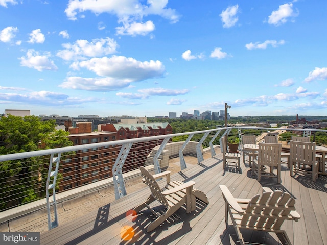 2515 K St NW Unit 807, Washington, DC 20037 - wooden terrace featuring a city view