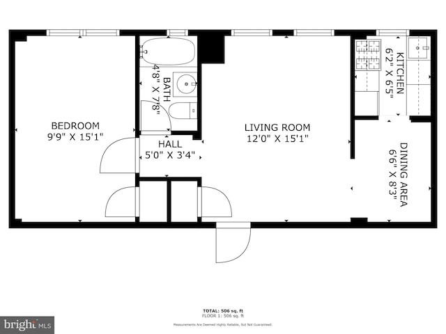 2515 K St NW Unit 807, Washington, DC 20037 - floor plan / room layout