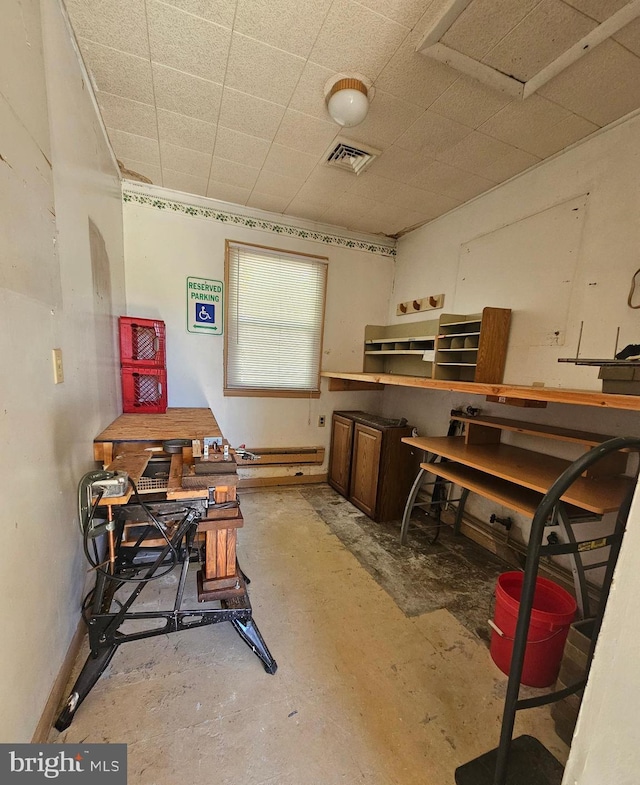 30292 Vines Creek Rd, Dagsboro, DE 19939 - misc room featuring a workshop area and concrete floors