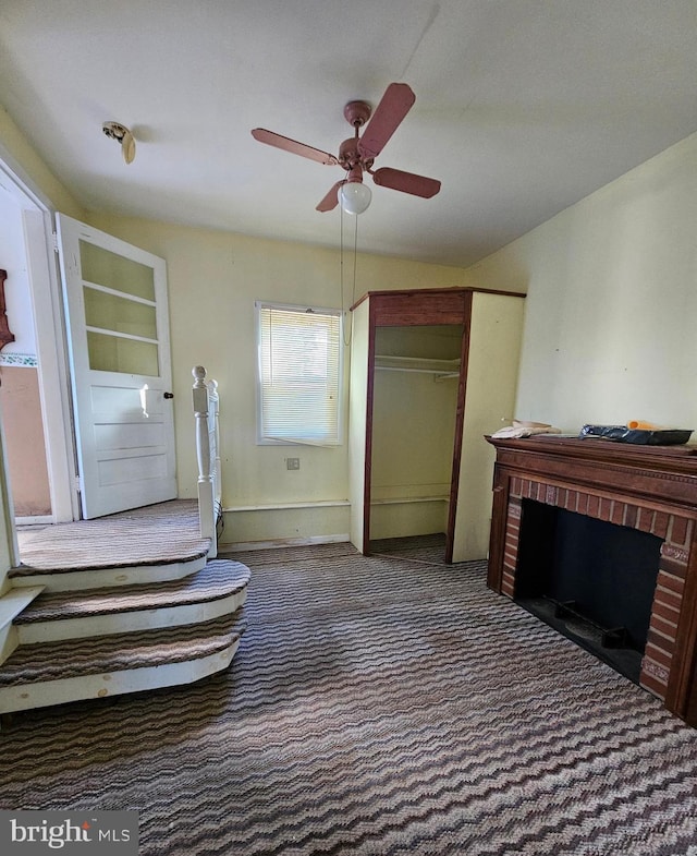 30292 Vines Creek Rd, Dagsboro, DE 19939 - carpeted living room featuring ceiling fan
