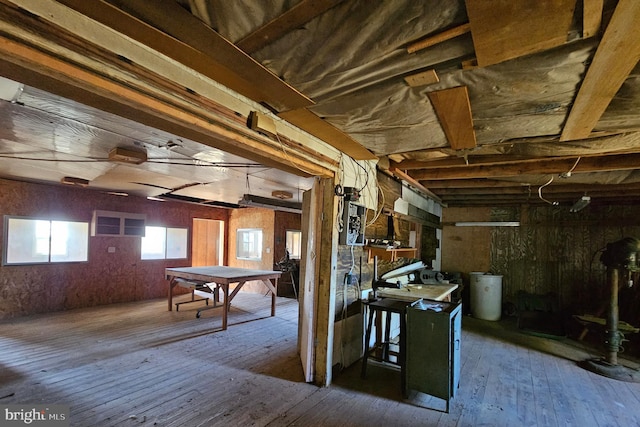 30292 Vines Creek Rd, Dagsboro, DE 19939 - basement featuring wood-type flooring