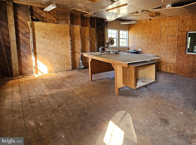 30292 Vines Creek Rd, Dagsboro, DE 19939 - misc room with a workshop area and wood-type flooring