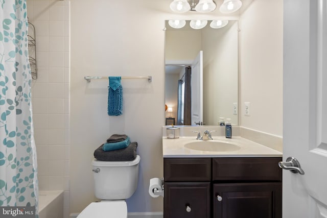 409 Pear Blossom Rd, Stafford, VA 22554 - bathroom with toilet, vanity, and shower / tub combo