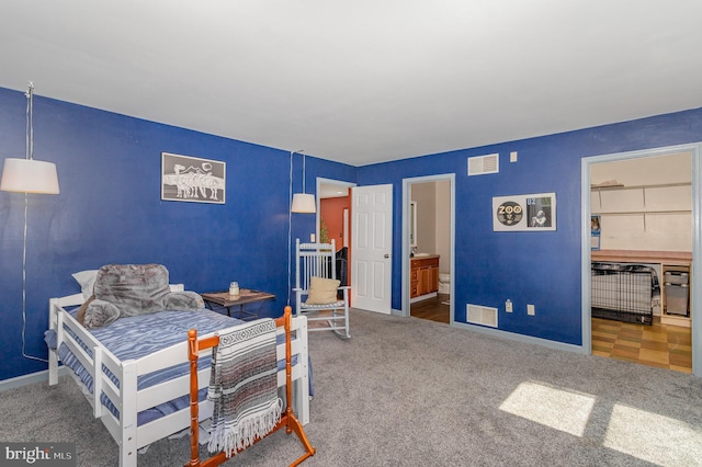 4210 Mcintosh Rd, Harrisburg, PA 17112 - carpeted bedroom with baseboards and connected bathroom