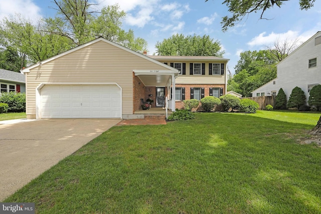 108 Holiday St, Mount Laurel, NJ 08054 - view of front of house with driveway, an attached garage, and brick siding