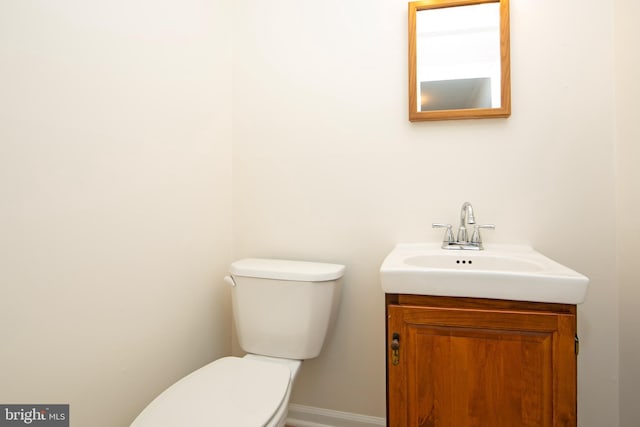 108 Holiday St, Mount Laurel, NJ 08054 - half bathroom featuring vanity, toilet, and baseboards