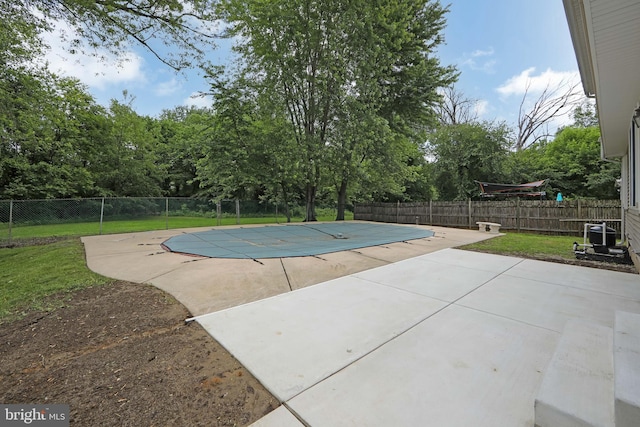 108 Holiday St, Mount Laurel, NJ 08054 - view of pool with a patio and view of wooded area