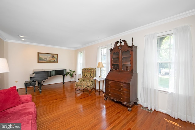 108 Holiday St, Mount Laurel, NJ 08054 - living room with ornamental molding, light wood-style floors, and baseboards