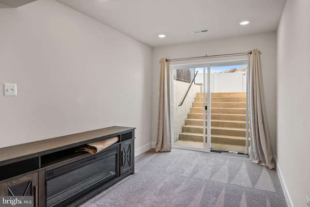 4387 Shakespeare Cir, White Plains, MD 20695 - spare room featuring light carpet, recessed lighting, and baseboards