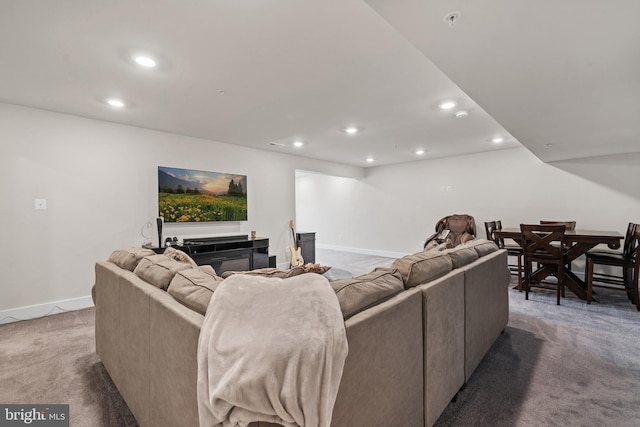 4387 Shakespeare Cir, White Plains, MD 20695 - carpeted living room featuring recessed lighting and baseboards