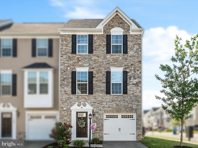 110 Fritillary Ct, Lake Frederick, VA 22630 - view of property with stone siding, an attached garage, and driveway