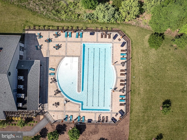 110 Fritillary Ct, Lake Frederick, VA 22630 - aerial view of property and surrounding area with a pool area