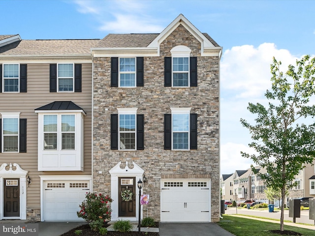 110 Fritillary Ct, Lake Frederick, VA 22630 - view of property with stone siding, a garage, and driveway