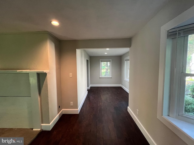 768 River Rd, Ewing, NJ 08628 - hall with wood finished floors, recessed lighting, and baseboards