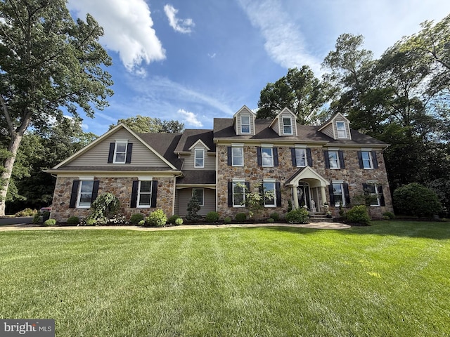 12534 Fawn Dr, Laurel, DE 19956 - view of front facade featuring a front lawn and stone siding