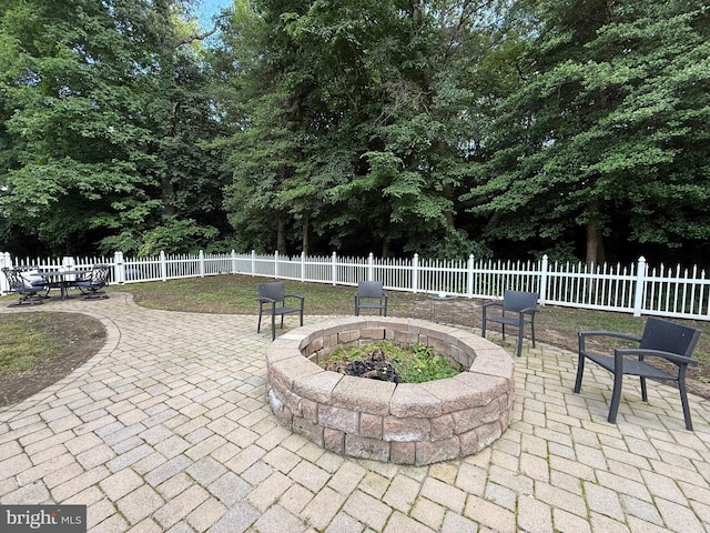 12534 Fawn Dr, Laurel, DE 19956 - view of patio / terrace with an outdoor fire pit