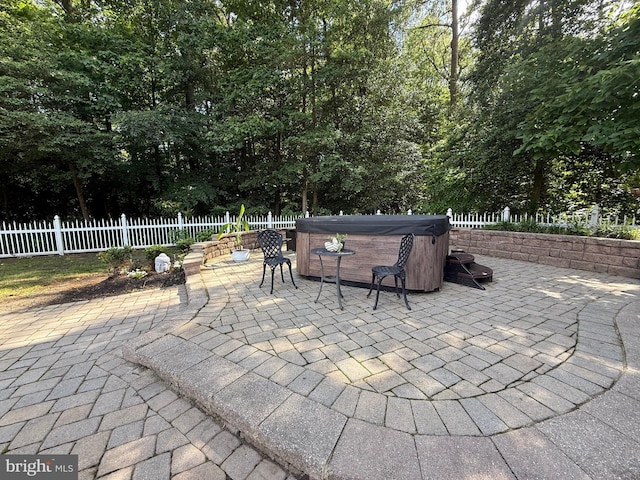 12534 Fawn Dr, Laurel, DE 19956 - view of patio / terrace featuring a hot tub