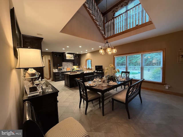 12534 Fawn Dr, Laurel, DE 19956 - dining space featuring a chandelier and recessed lighting