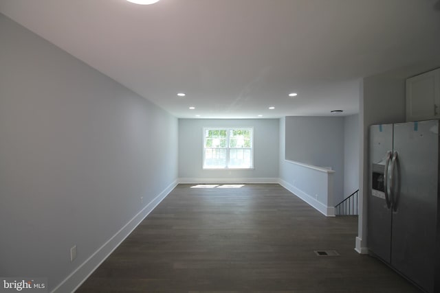 4713 Akron St, Temple Hills, MD 20748 - empty room with dark wood-type flooring, baseboards, and recessed lighting