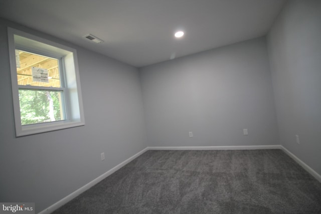 4713 Akron St, Temple Hills, MD 20748 - spare room featuring dark colored carpet, baseboards, and recessed lighting